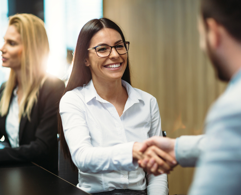 Business Handshake In Office